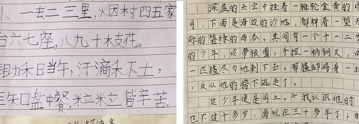 锋格练字前后对比