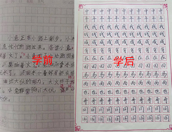 锋格学前学后对比