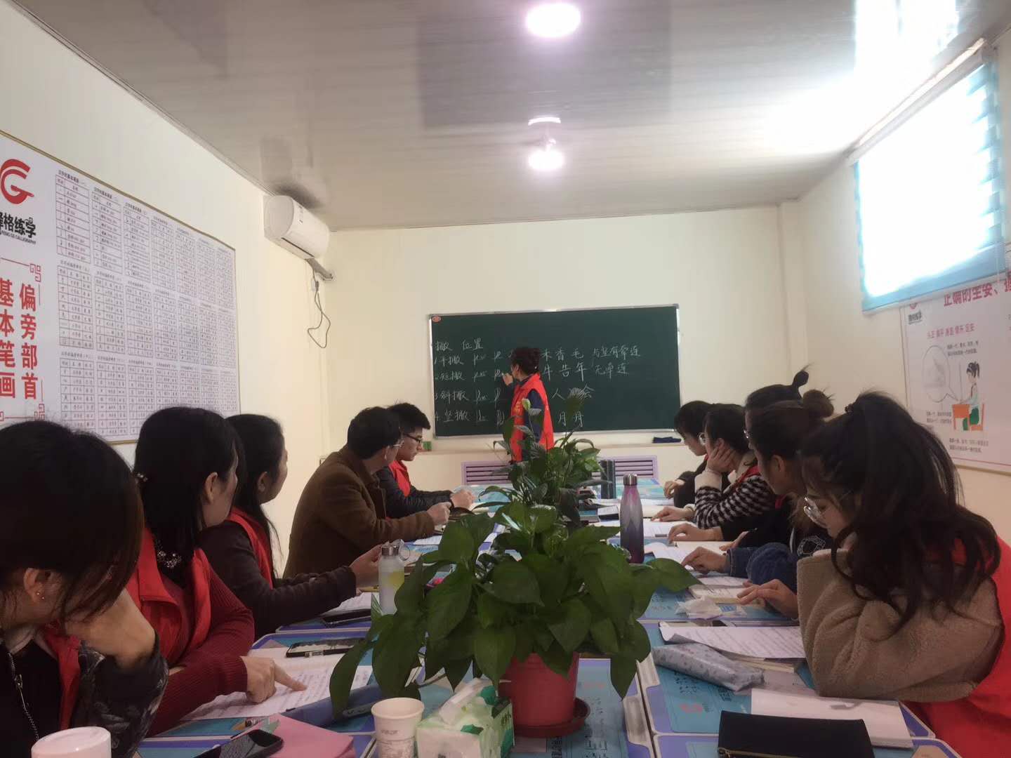 锋格练字济宁校区老师讲课评比