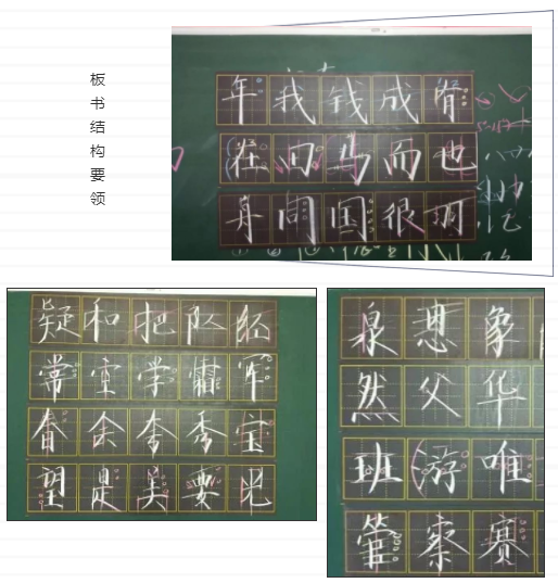 锋格练字板书作品